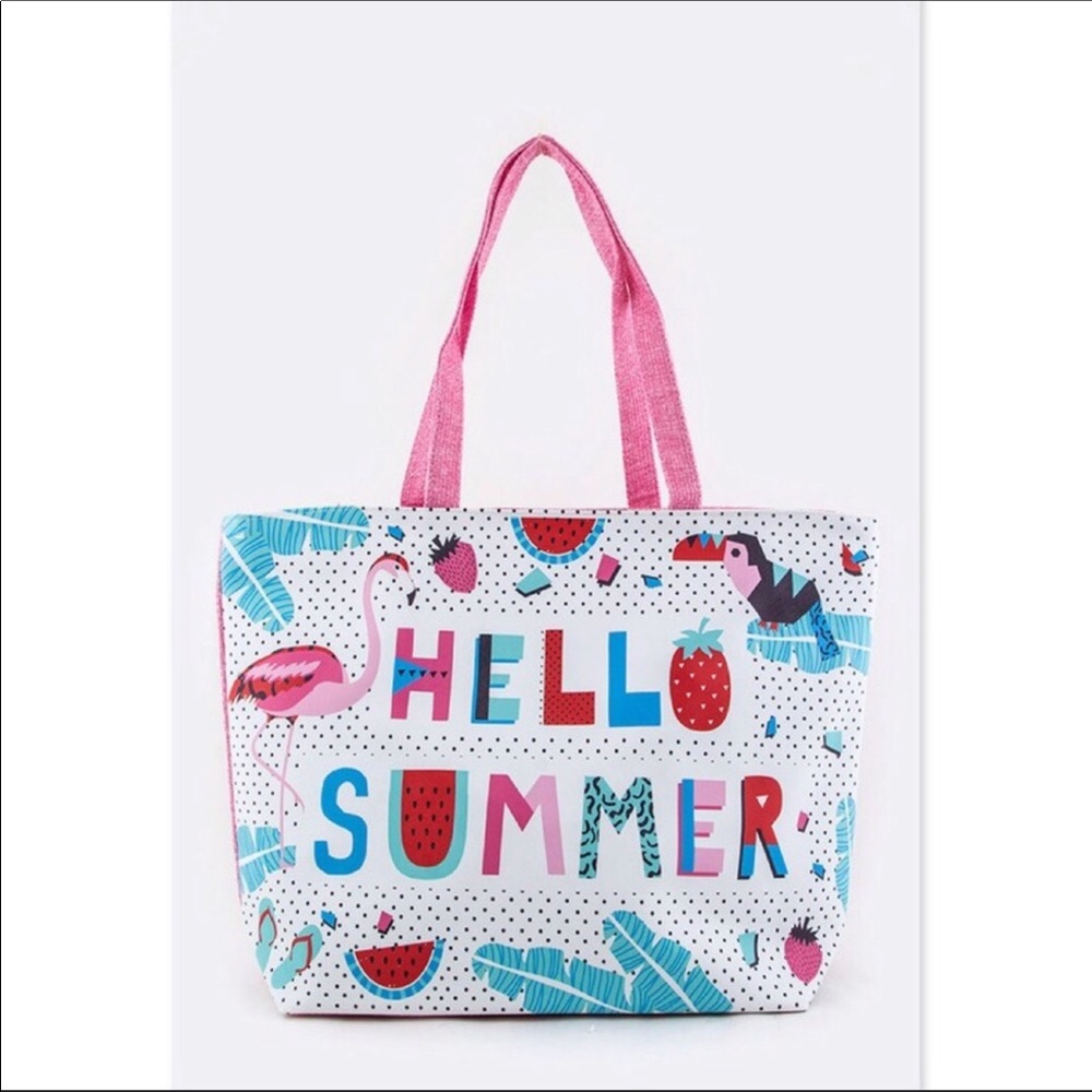 HELLO SUMMER PRINTED TOTE